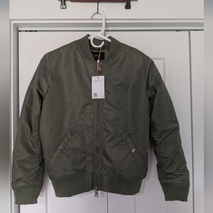 Quince Flight Nylon Bomber Jacket Classic Sage Green Size XS Water Repellent NWT